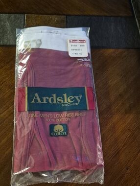 Vintage Men's Low Rise Briefs - Maroon (Pack) New Old Stock Small